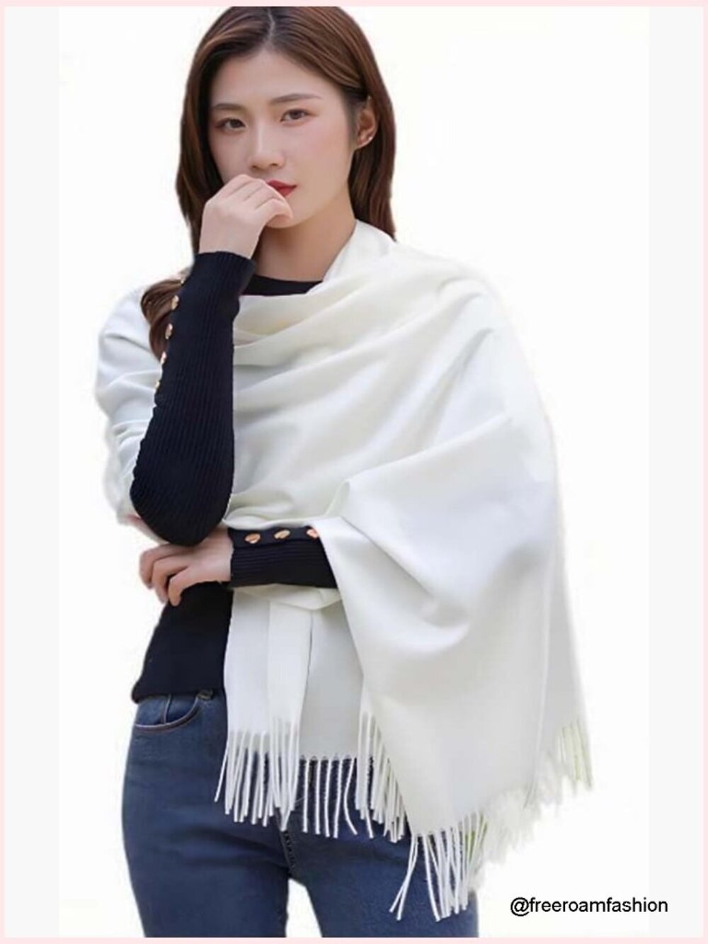 Cashmere Shawl Wrap 78x27 Inches Elegant Dress Wrap for Women Winter